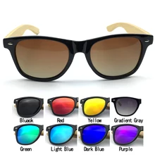 9 цветов классические очки PC Рамка с очки с бамбуковыми дужками и поляризованными линзами B3001/c