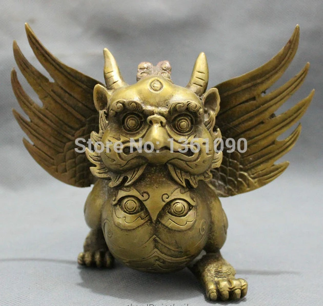 

xd 00752 Tibet Bronze Buddhist Fly Bird Winged Garuda Redpoll Buddha Statue Figurine