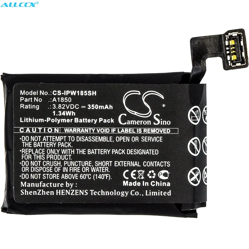 Аккумулятор Cameron Sino 350mAh A1850 для Apple A1859 GSRF MQK32LL/A MQK62LL/A серия часов 3 4G 42 мм на фрите