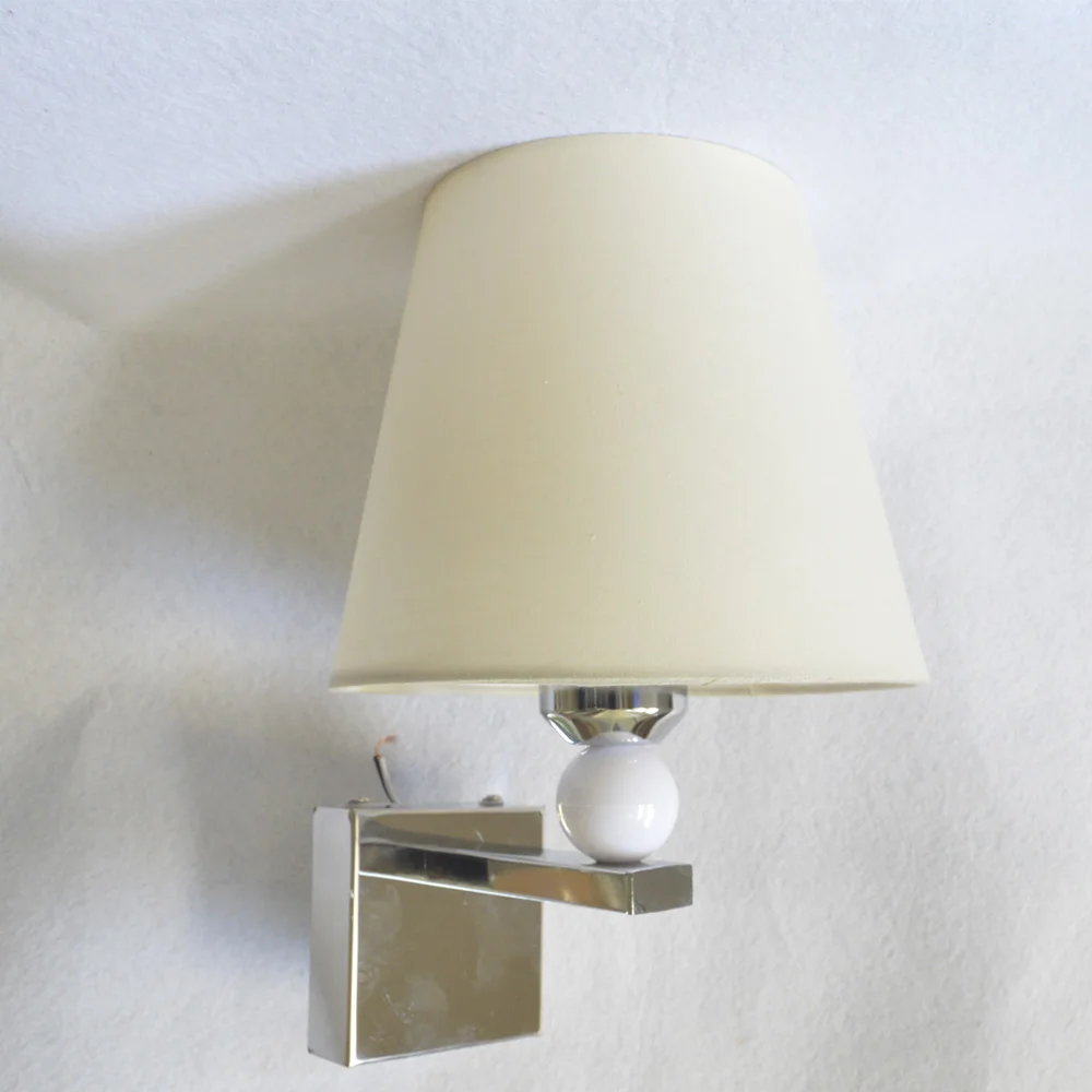GLW Cloth shade Flaxen Wall lamp Hotel Bedside Simple Sconce Hallway