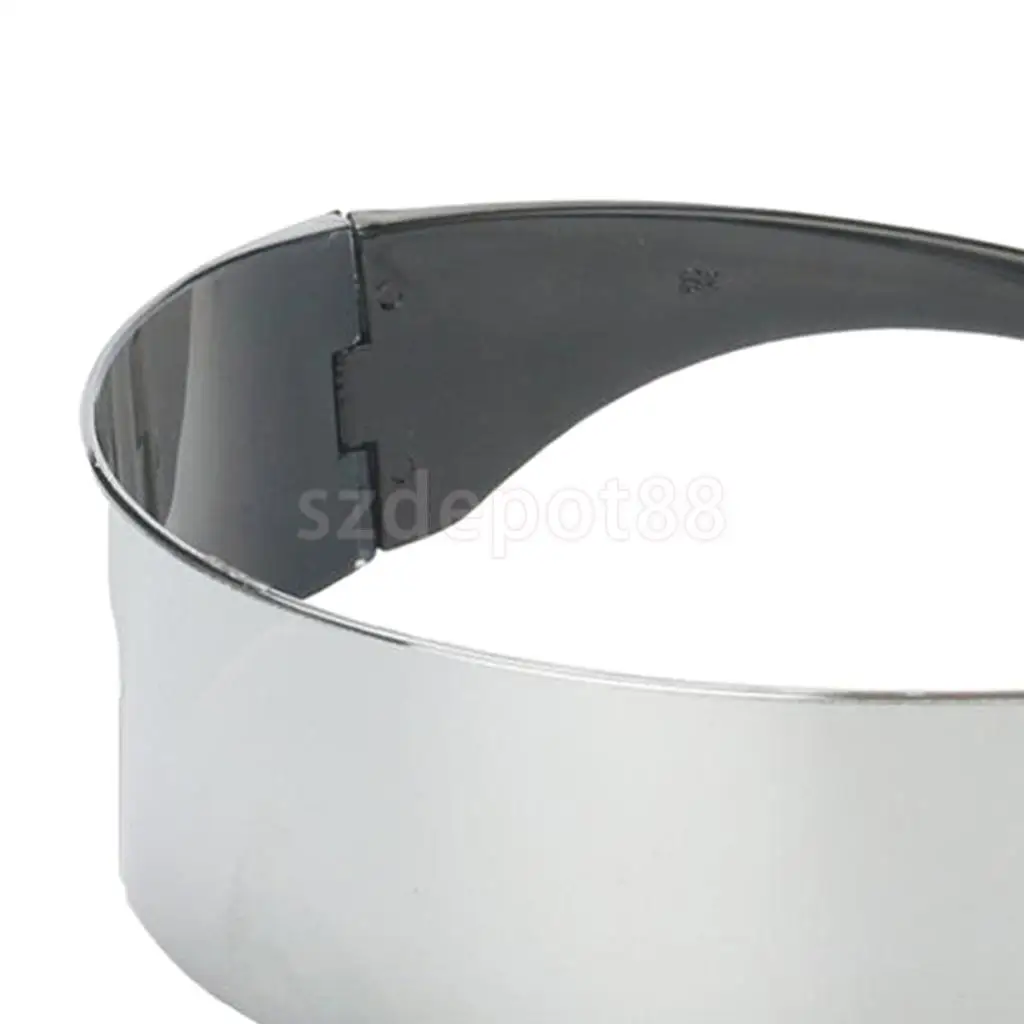 Funny Party Glasses Metallic Silver Futuristic Soldier Space Alien Robot Costume Cosplay Accessories Photobooth Christmas Party