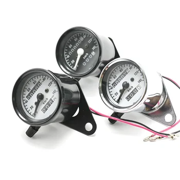 

Motorcycle Universal Dual Odometer Speedometer Motorcycle Cafe Racer Speedometer Odometer Gauge 0-140km/h Instrument