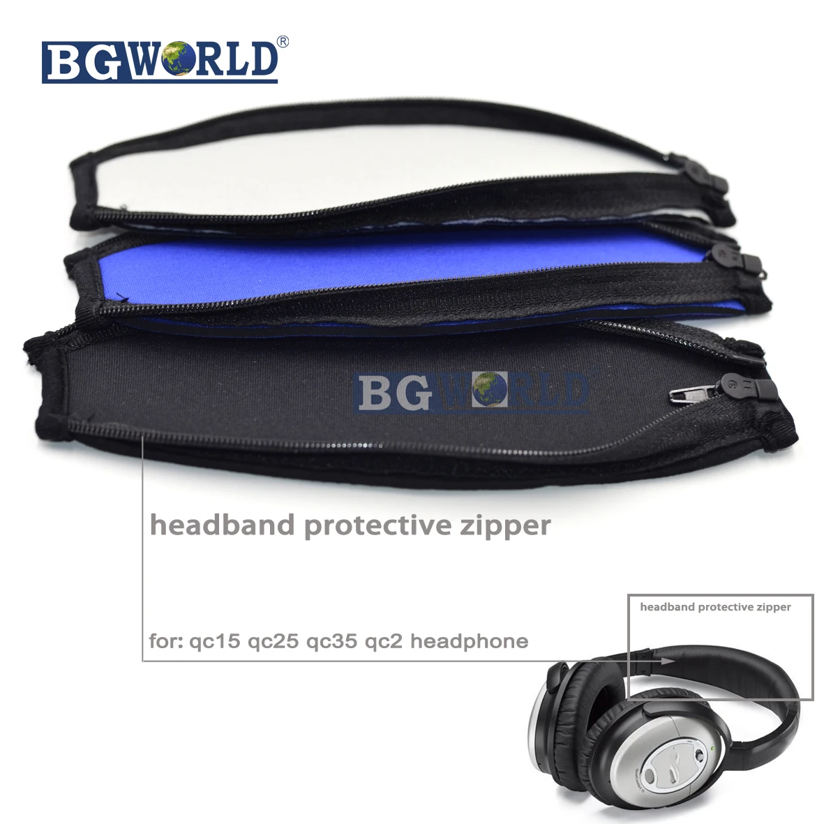 BGWORLD Replacement headband band cushions protective zipper bands for