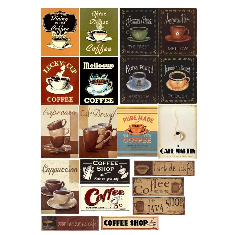 2 pcs/lot Cafe Trivia Coffee Items Deco DIY Planner Sticker Pack