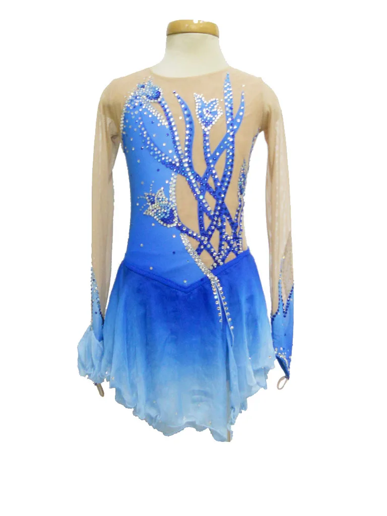 Free shippingSkyblueRhythmic Gymnastics Leotard Handmade Dance Ice Skating Girl 7 yearsSD367 | Тематическая одежда и