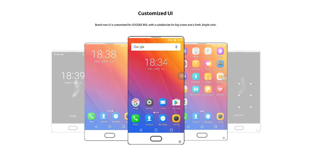 DOOGEE MIX смартфон с 5 дюймовым дисплеем восьмиядерным процессором ОЗУ 6 ГБ ПЗУ 64 16 Мп