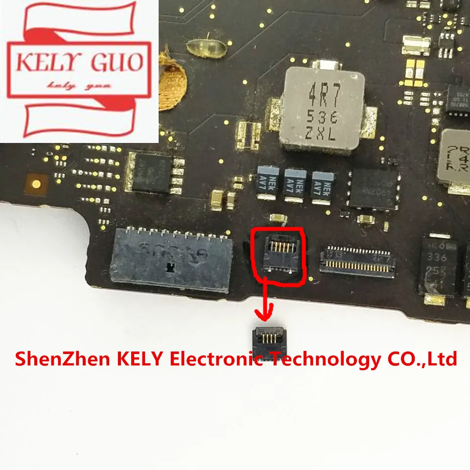 20 шт./лот разъем FPC с подсветкой для вентилятора/клавиатуры 4-контактный MacBook Air A1465