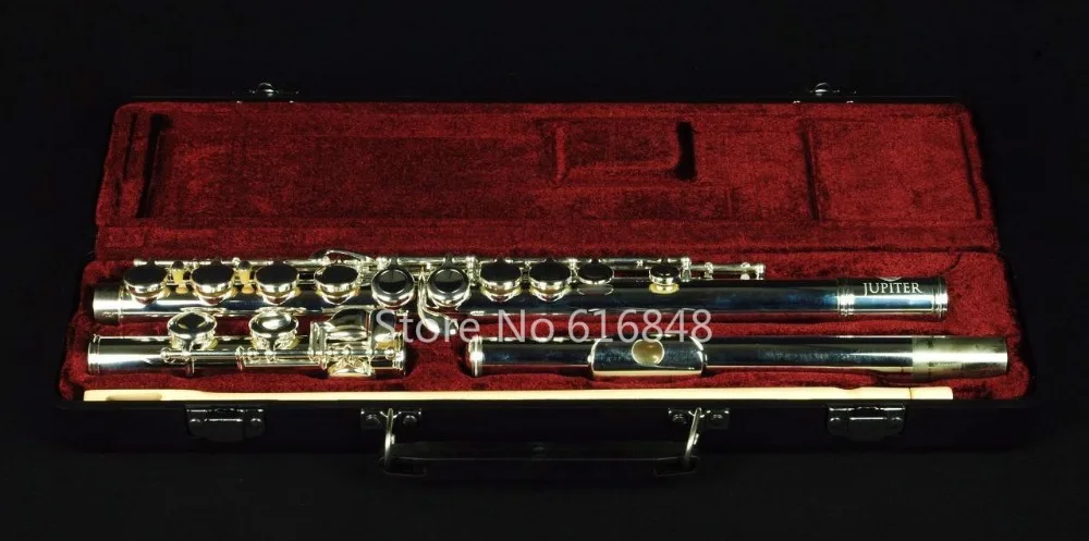 

Jupiter JFL-507S Flute Cupronickel Silver Plated Surface Key 16 Holes Closed C Tune Flute Plus E Keys With Case Free Shipping