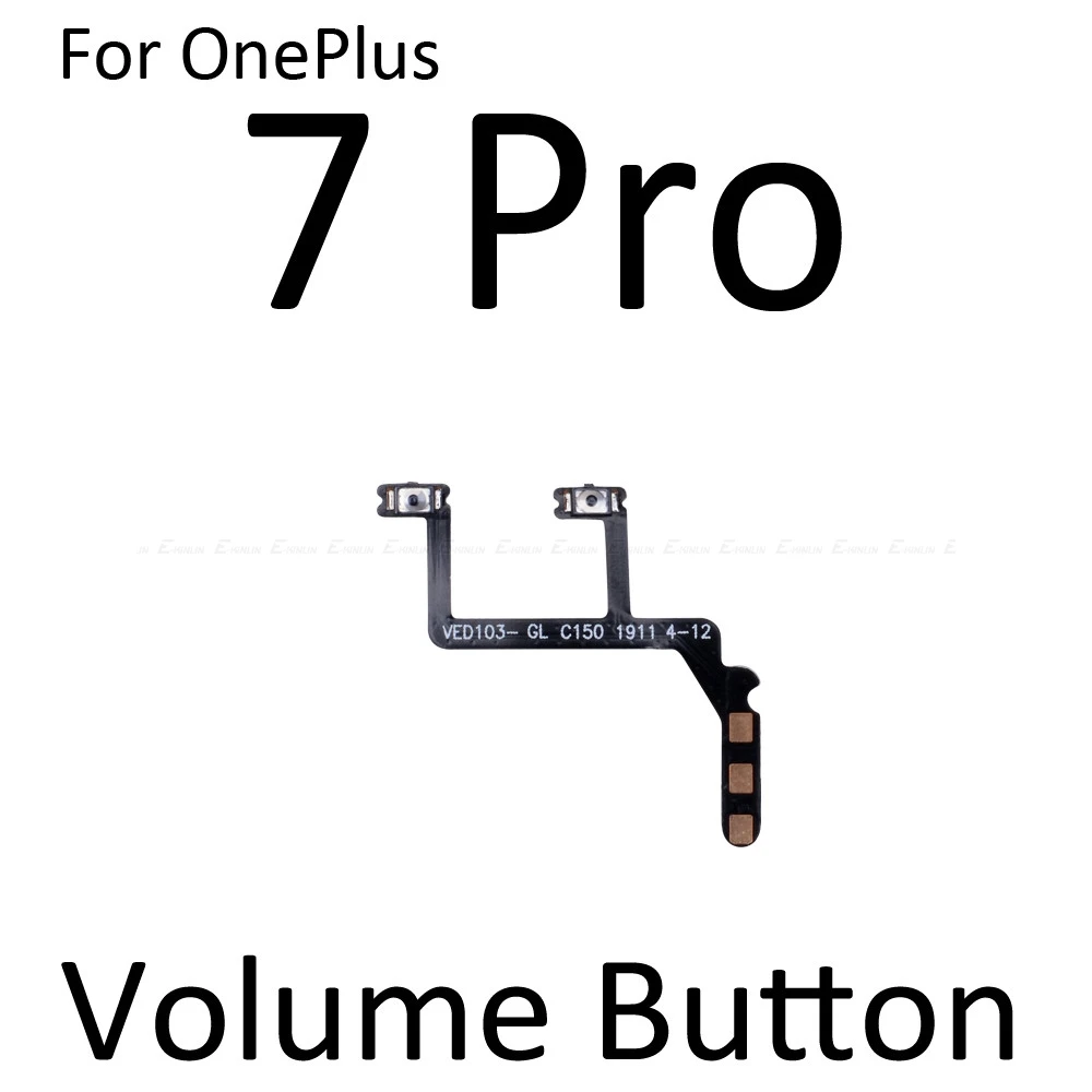 Для OnePlus X 1 2 3 3t 5 5, 6 комплектов/партия, размер 6T сбоку включение/выключение питания, громкость Камера ключ кнопка включения замена гибкого ленточного кабеля ремонт Запчасти - Цвет: Volume For 7 Pro