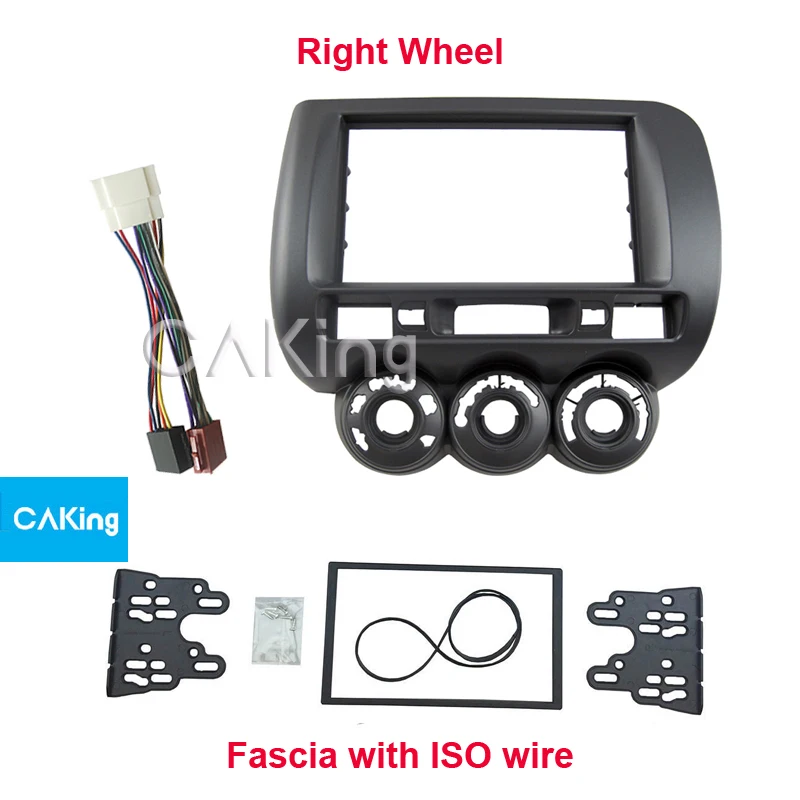 Одиночная/двойная Din Автомобильная Радио панель жгут для Honda Fit, Jazz 2002-2008(ручная AC)(правое колесо) тире установки наборная пластина