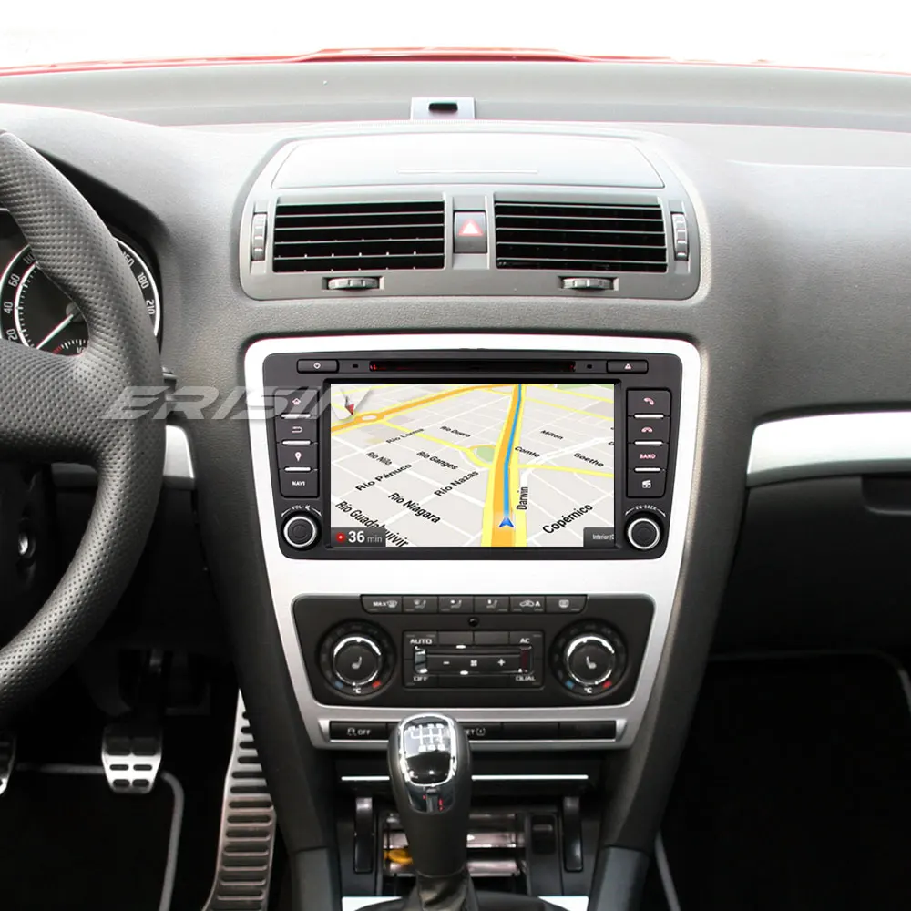 Discount Erisin ES4826s 8 inch car dvd player android 9.0 2G RAM PX30 DAB OBD WIFI 3G for SKODA OCTAVIA 2