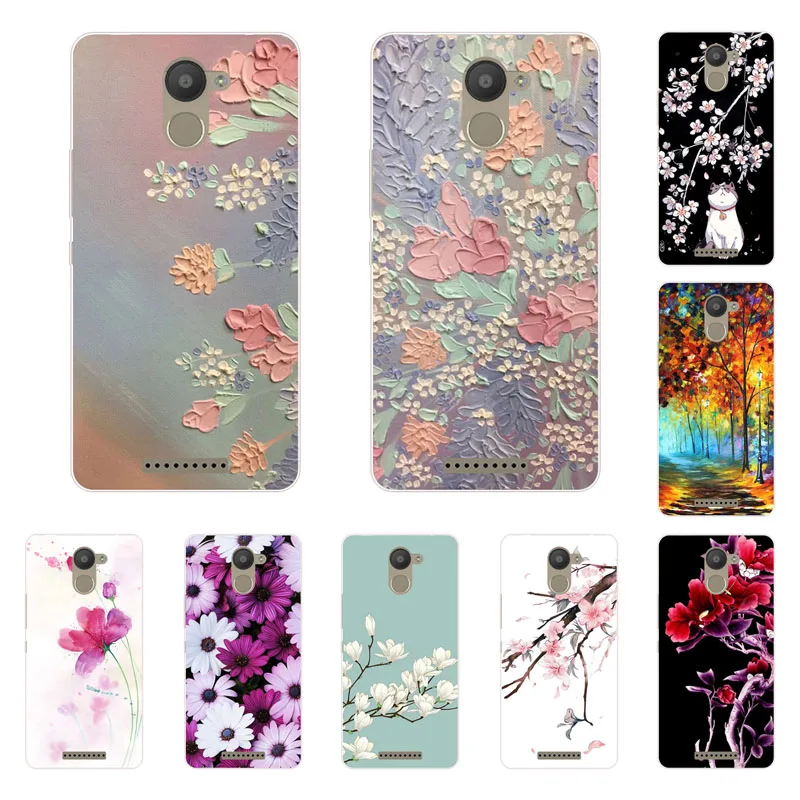 

for BQ Aquaris U Plus case,Silicon Full flower Painting Soft TPU Back Cover for BQ U Plus protect Phone bags