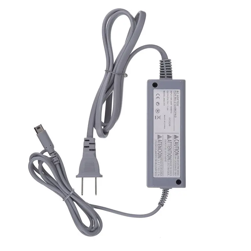 AC Power Adapter Supply Cord Cable For Nintendo Wii U Gamepad