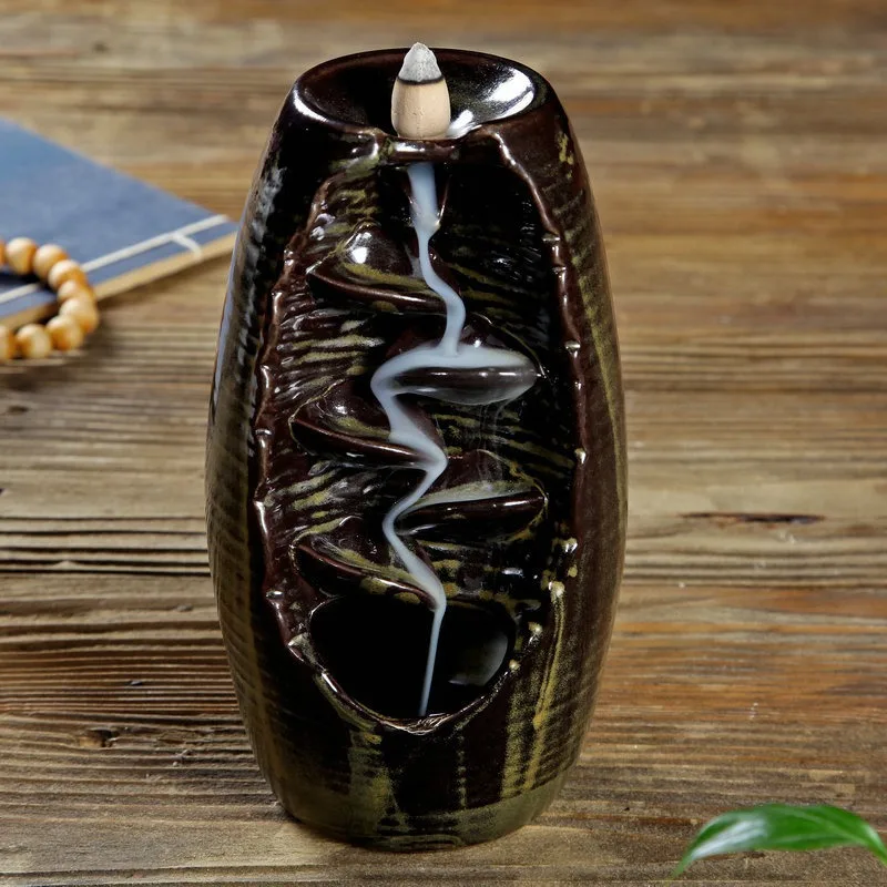 

Incense Cones Backflow Incense Burner Ceramic Aromatherapy Furnace Smell Aromatic Incense Burner Home Decorations