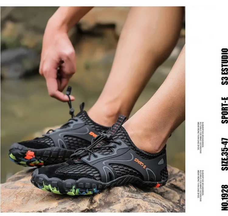 Clorts/дышащая Уличная обувь; быстросохнущая дышащая обувь; Летние водонепроницаемые кроссовки для мужчин; удобная болотная обувь