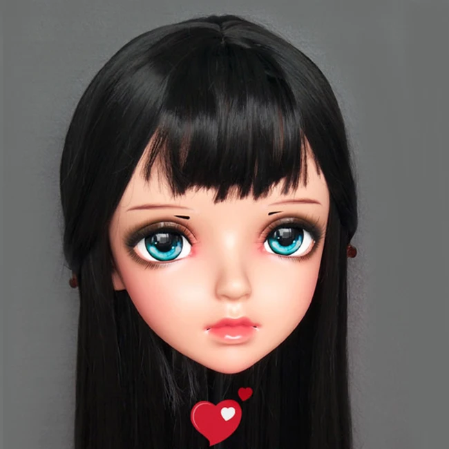 (Miao 8) Женская милая девочка резиновые полуголовы Kigurumi BJD Маска Косплей японское