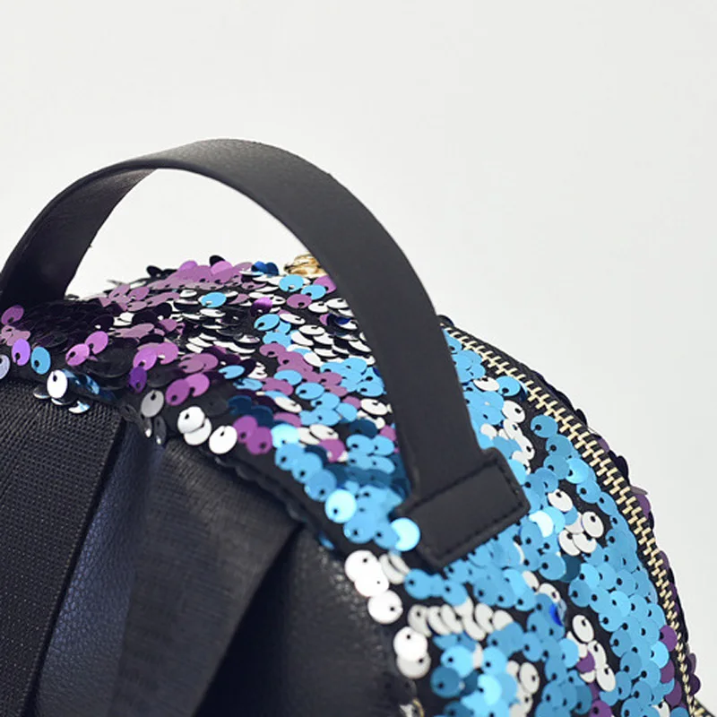 Women Sequined Backpack PU Leather Small Sequins Female Backpacks New Arrival Bling Designer Travel Girl Rucksack Mochila BP0198 (13)