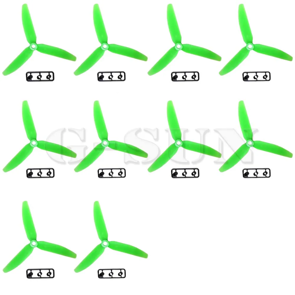 

Three 3 Blade Propeller 5030 50*3.0 CW CCW Green for Quad Multicopter 10PCS=5 Pairs