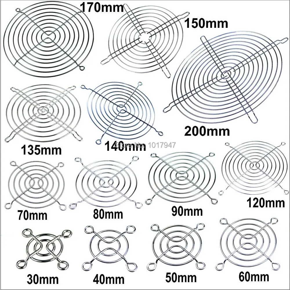 2 шт металлическая сетка для защиты пальцев решетка вентилятора 30 мм 40 мм 50 мм 60 мм 70 мм 80 мм 90 мм 120 мм 135 мм 140 мм 150 мм 170 мм 200 мм