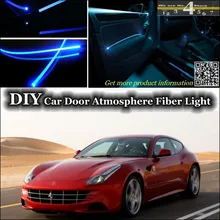 Для Ferrari FF внутренний окружающий свет настройки атмосферное волоконно-оптическое освещение внутри двери панели освещения(не EL свет