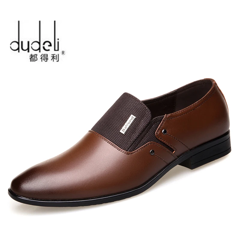 DUDELI/мужские свадебные туфли на весну-осень роскошная мужская одежда для бизнеса; модельные туфли; мужские лоферы с острым носком; большие размеры 38-47 - Цвет: BROWN