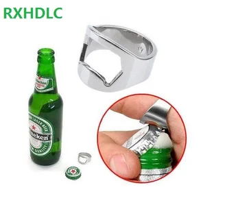

New Stainless Steel Finger Ring Shape Wine Bottle Opener Beer Bar Finger Thumb Keyring High Quality party gift