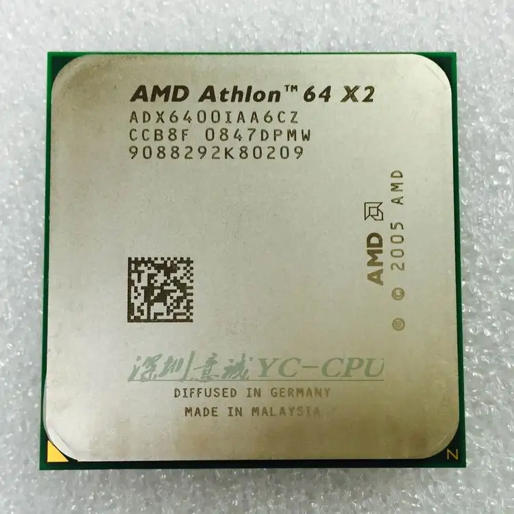 AMD Athlon X2 6400X2 6400 + 3 2 ГГц ADX6400IAA6CZ двухъядерный Процессор процессор разъем AM2 940pin