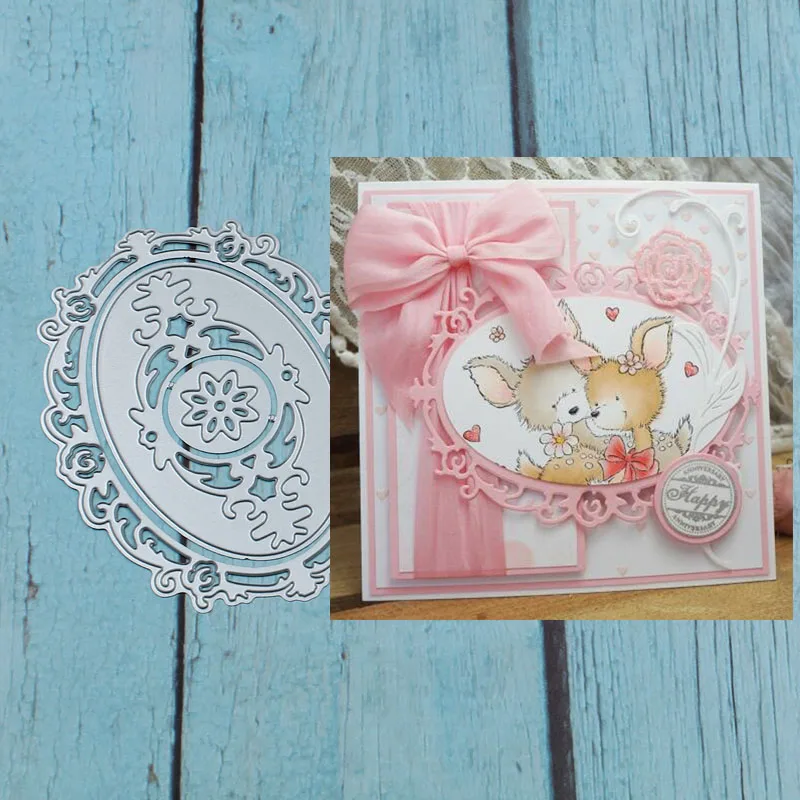 

Oval frame Metal Cutting Dies Stencils for DIY Scrapbook Photo Album Paper Card Decorative Craft Embossing Dies