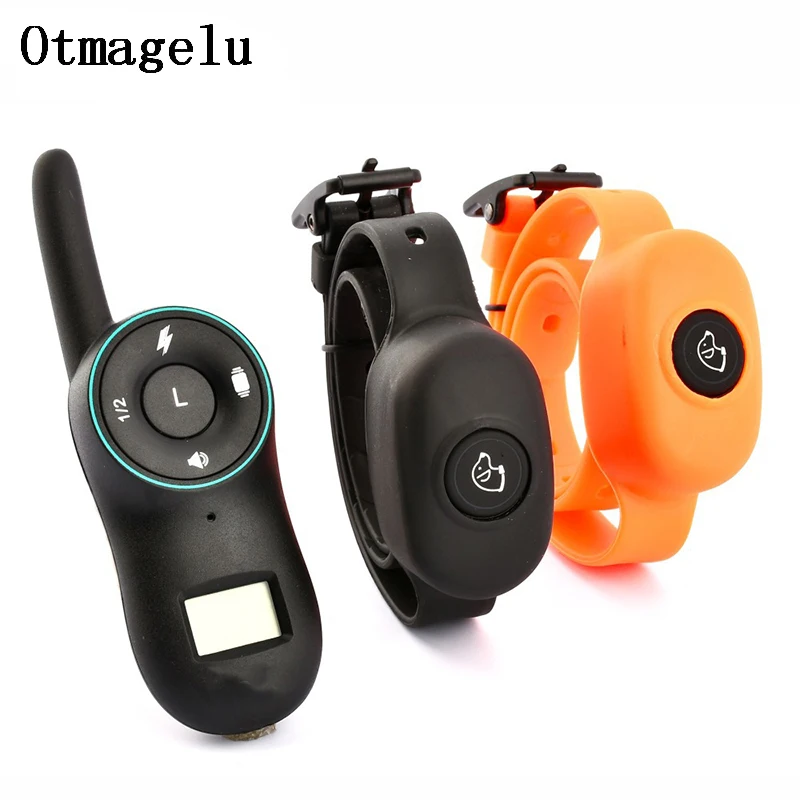 Electric Dog Training Collars IP67 Waterproof Rechargeable Dog Collars With 400m Remote Control Receiver Pet Training Collars