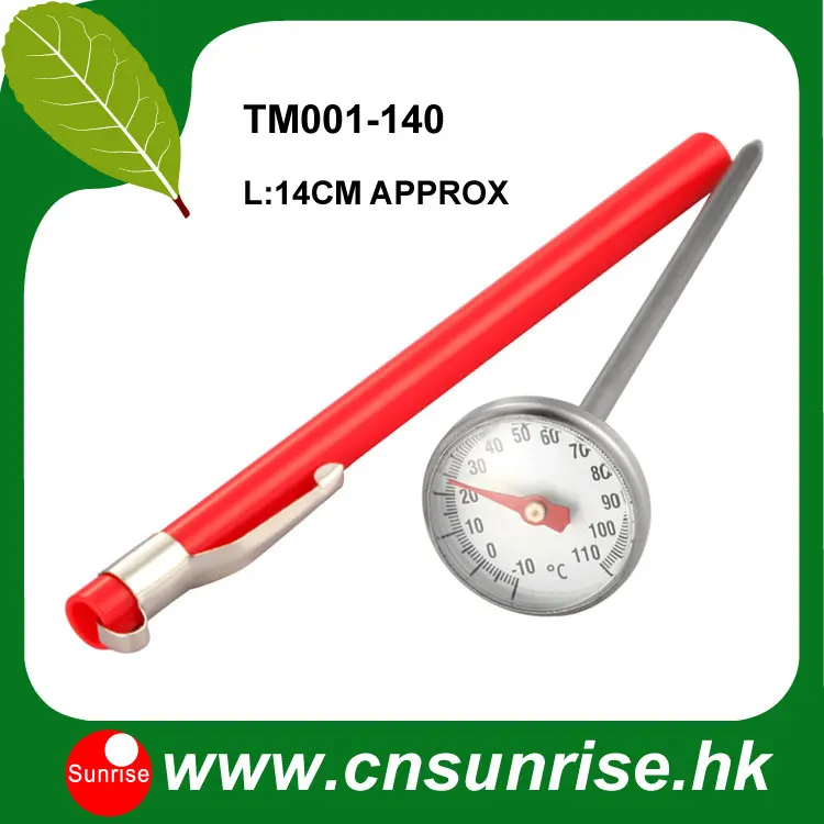 

600PCS/Lot Delicate Thermometer For Yerba Mate Guarani Kitchen Tools Thermometer Of Coffee Milk 14CM Long Hot Sale TM001-140