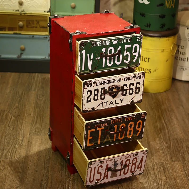  American retro to do the old porch bedroom four bucket cabinet drawer storage cabinets industrial w - 32545845246