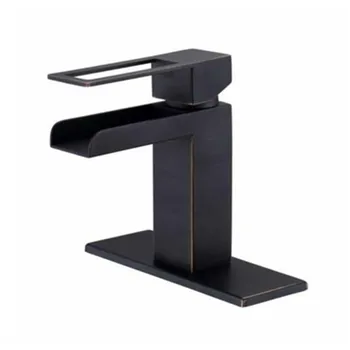 

304 Stainless Steel Oil Rubbed Bronze Deck Mount Lead-free Bathroom Basin Faucet