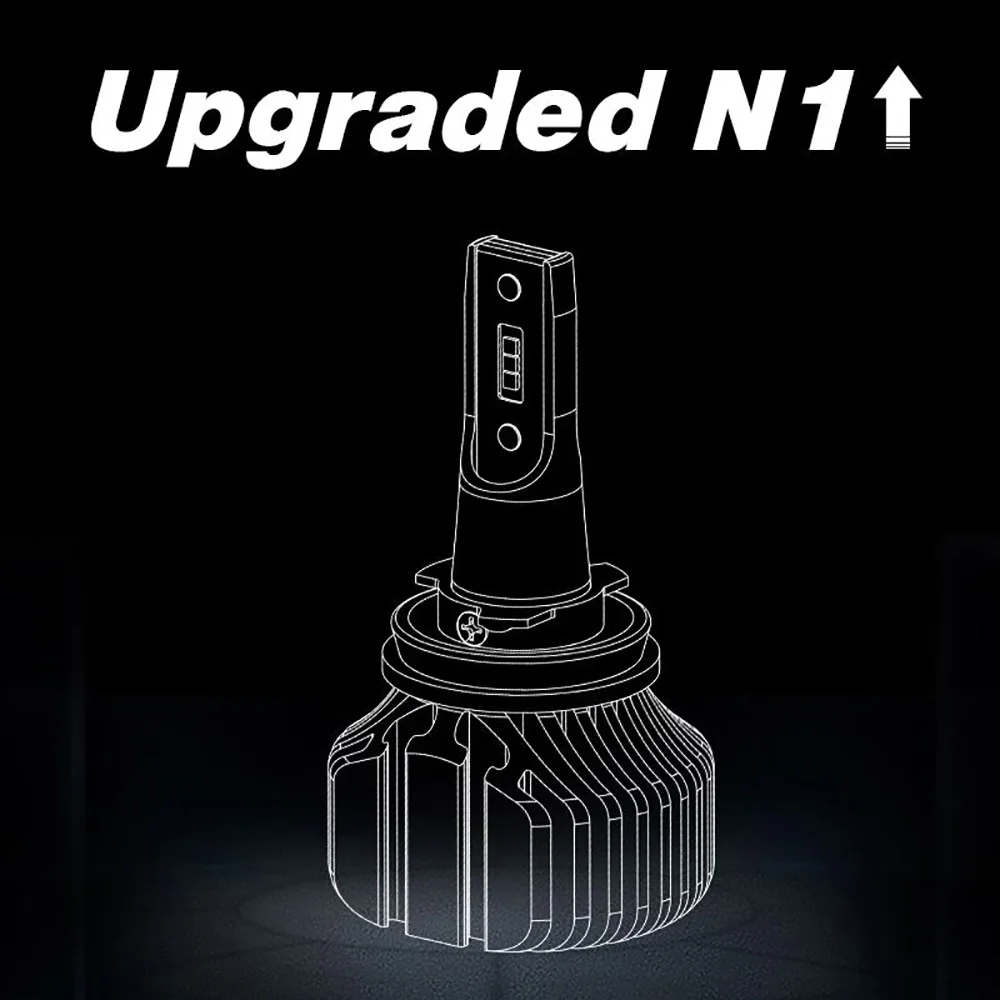2 шт. Автомобильные светодиодные лампы 12 В 8000 лм|Передние LED-фары для авто| |