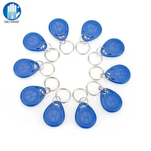 (10/50/100pcs) 125KHz EM4305 T5577 RFID Keyfobs Tags Token Duplicator Copy Proximity Rewritable Writable Copiable Clone ABS Blue