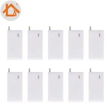 10 шт./партия, 433 МГц, беспроводной датчик вибрации окна, датчик удара для беспроводной GSM PSTN системы охранной сигнализации