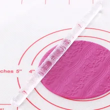 Facemile 1 шт. 16*1 см Акриловая скалка для помадки ролик кондитерский инструмент антипригарная выпечка пиццы паста валик с тиснением