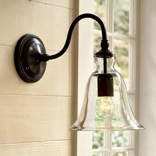 Vintage American Style Balcony Loft Crystal Bell Wall Lamp Vintage American Style Balcony Loft Crystal Bell Wall Lamp