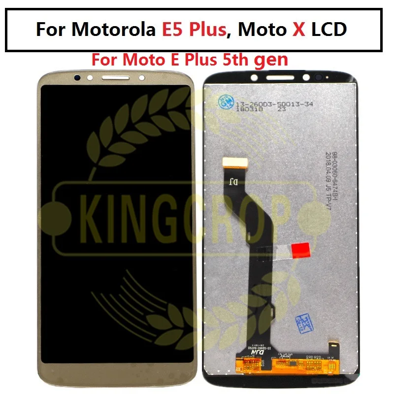 

100% test For Motorola MOTO E5 plus LCD Screen Display with Touch Digitizer Assembly For Moto E Plus 5th gen for Moto X lcd
