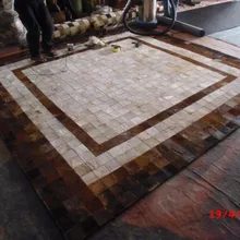 Модный художественный ковер Натуральная Воловья кожа tapetes de quarto