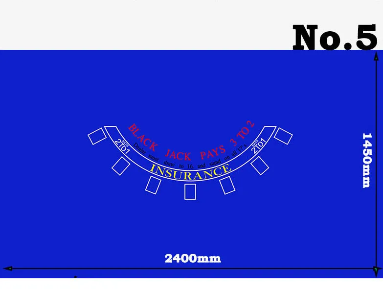1pc Black Jack Game Cloth Layout can be with good ablities of flame-proof, water-proof & pollution resisitant.