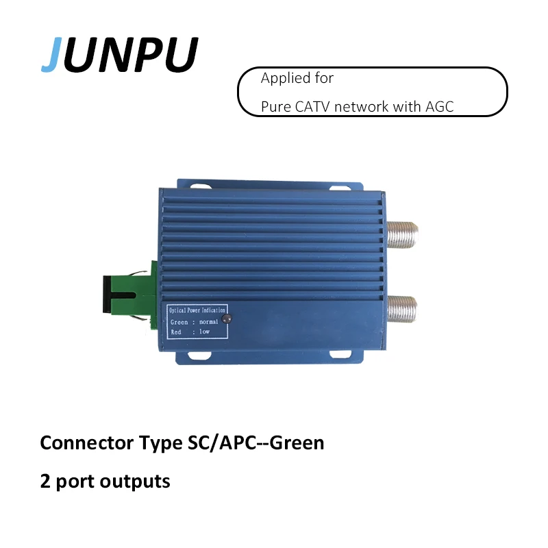 imágenes para JUNPU salida de 2 puertos SC/APC Fibra DC8V CATV Receptor Óptico con AGC función utilizado para TELEVISIÓN POR CABLE de red imágenes para JUNPU salida de 2 puertos SC/APC Fibra DC8V CATV Receptor Óptico con AGC función utilizado para TELEVISIÓN POR CABLE de red