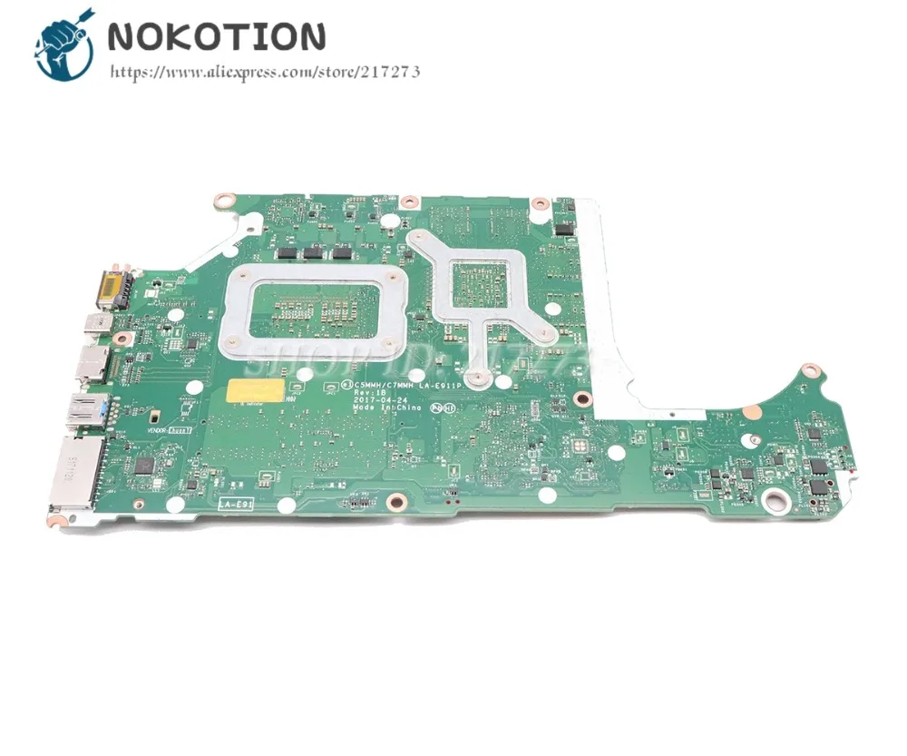  NOKOTION Brand  For Acer A715-71G Laptop Motherboard GTX 1050 GPU SR32Q I7-7700HQ CPU DDR4 C5MMH C7