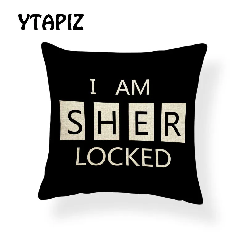 Роскошные Ibelieve Insherlock граффити имя Шерлок Холмс Sddress 221B назад улица 45X45 см полиэстер декоративные наволочки