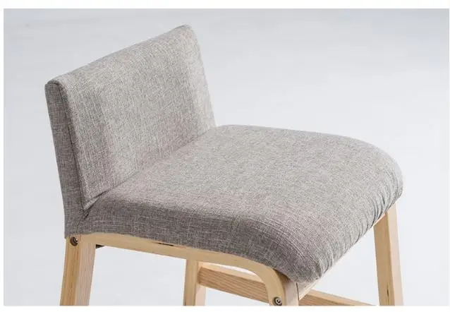 Solid wood Nordic bar stool Modern minimalist front sofa bar stool high chair