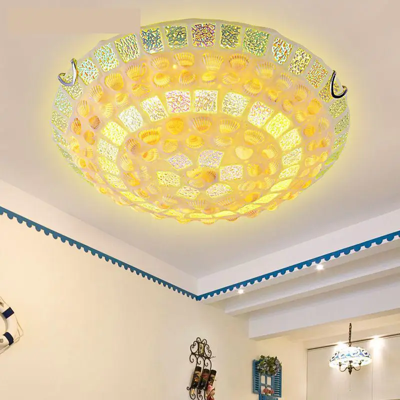 modern brief glass shell ceiling lamp 30/40/50cm e27 led smd ceiling light fixture for living room Luminaria De Teto Led y1014