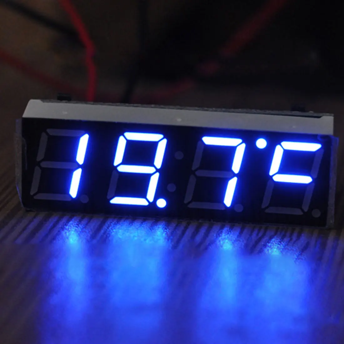 

NOYOKERE Good sale 12V 24V Car Auto Digital Led Electronic Time Clock + Thermometer + Voltmeter Three Colors For Choose