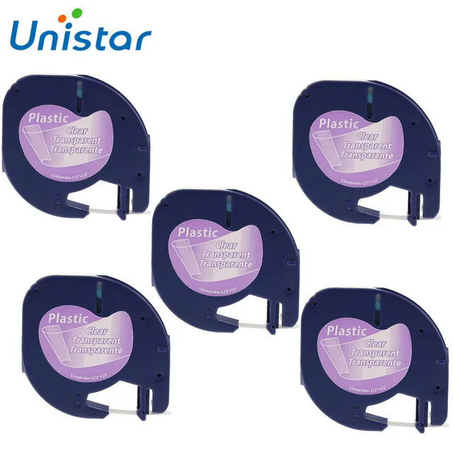 Special Offers UNISTAR 5PCS Compatible for DYMO Letratag Printer 12mm Black on Clear Labels for DYMO Letratag Label Manager 16952 12267 16951 Special Offers UNISTAR 5PCS Compatible for DYMO Letratag Printer 12mm Black on Clear Labels for DYMO Letratag Label Manager 16952 12267 16951