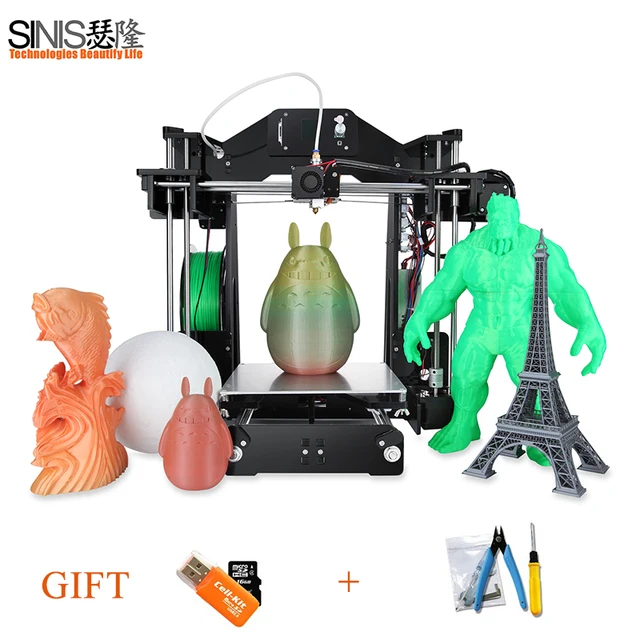 Special Price High Precision Sinis Z1/T1  3d Printer with Linear Guide DIY Kit Large Print Size i3 3d Printer Machine 1kg Filament Option PLA