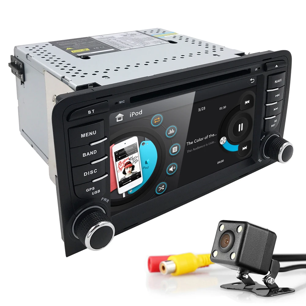Top 7" AutoRadio 2 din CAR DVD Multimedia Player For Audi A3 S3 RS3 2003 2004 2005 2006 2007 2008 2009 2010 2011 Head unit GPS 3G BT 1
