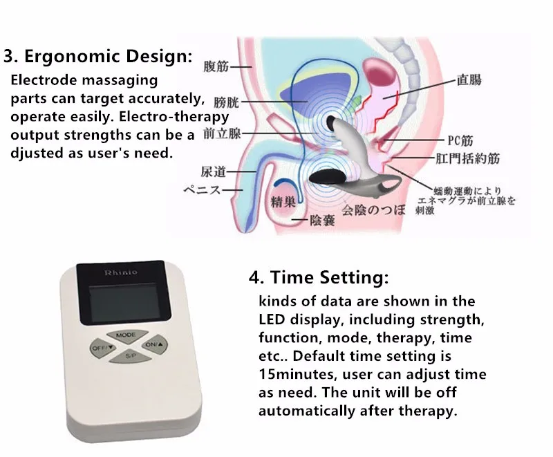 Pulse Magnetic Prostate Glands Massaging Therapy Device Prostate Massager Vibrating Treatment Machine Medical Silicone Materials (4)